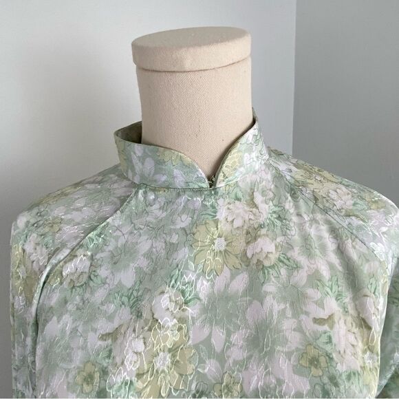 Handmade Womens Ethereal Brocade Cheongsam Gown Whimsigoth Fairy Vtg Dress S/M - Picture 10 of 12